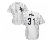 Men's Majestic Chicago White Sox #31 Alex Avila Replica White Home Cool Base MLB Jersey
