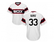 Men's Majestic Chicago White Sox #33 Zach Duke Authentic White 2013 Alternate Home Cool Base MLB Jersey