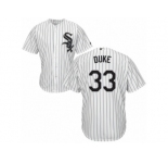 Men's Majestic Chicago White Sox #33 Zach Duke Authentic White Home Cool Base MLB Jersey