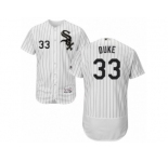 Men's Majestic Chicago White Sox #33 Zach Duke White Black Flexbase Authentic Collection MLB Jersey
