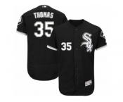 Men's Majestic Chicago White Sox #35 Frank Thomas Black Flexbase Authentic Collection MLB Jersey