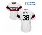 Men's Majestic Chicago White Sox #38 Mat Latos Authentic White 2013 Alternate Home Cool Base MLB Jersey