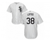 Men's Majestic Chicago White Sox #38 Mat Latos Authentic White Home Cool Base MLB Jersey