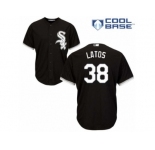 Men's Majestic Chicago White Sox #38 Mat Latos Replica Black Alternate Home Cool Base MLB Jersey