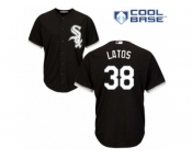 Men's Majestic Chicago White Sox #38 Mat Latos Replica Black Alternate Home Cool Base MLB Jersey