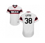 Men's Majestic Chicago White Sox #38 Mat Latos White Flexbase Authentic Collection MLB Jersey