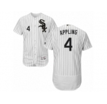 Men's Majestic Chicago White Sox #4 Luke Appling White Black Flexbase Authentic Collection MLB Jersey