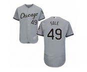 Men's Majestic Chicago White Sox #49 Chris Sale Grey Flexbase Authentic Collection MLB Jersey