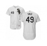 Men's Majestic Chicago White Sox #49 Chris Sale White Black Flexbase Authentic Collection MLB Jersey