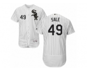 Men's Majestic Chicago White Sox #49 Chris Sale White Black Flexbase Authentic Collection MLB Jersey