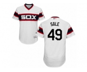 Men's Majestic Chicago White Sox #49 Chris Sale White Flexbase Authentic Collection MLB Jersey