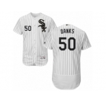 Men's Majestic Chicago White Sox #50 John Danks White Black Flexbase Authentic Collection MLB Jersey