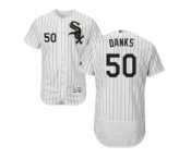 Men's Majestic Chicago White Sox #50 John Danks White Black Flexbase Authentic Collection MLB Jersey