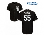 Men's Majestic Chicago White Sox #55 Carlos Rodon Replica Black Alternate Home Cool Base MLB Jersey