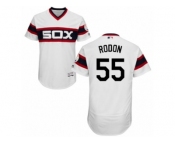 Men's Majestic Chicago White Sox #55 Carlos Rodon White Flexbase Authentic Collection MLB Jersey