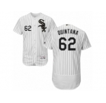 Men's Majestic Chicago White Sox #62 Jose Quintana White Black Flexbase Authentic Collection MLB Jersey