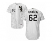 Men's Majestic Chicago White Sox #62 Jose Quintana White Black Flexbase Authentic Collection MLB Jersey