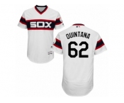 Men's Majestic Chicago White Sox #62 Jose Quintana White Flexbase Authentic Collection MLB Jersey