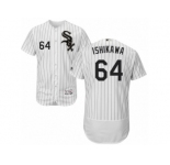 Men's Majestic Chicago White Sox #64 Travis Ishikawa White Black Flexbase Authentic Collection MLB Jersey