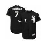 Men's Majestic Chicago White Sox #7 Jeff Keppinger Black Flexbase Authentic Collection MLB Jersey