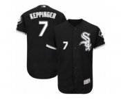 Men's Majestic Chicago White Sox #7 Jeff Keppinger Black Flexbase Authentic Collection MLB Jersey