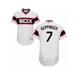 Men's Majestic Chicago White Sox #7 Jeff Keppinger White Flexbase Authentic Collection MLB Jersey