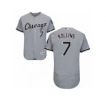 Men's Majestic Chicago White Sox #7 Jimmy Rollins Grey Flexbase Authentic Collection MLB Jersey