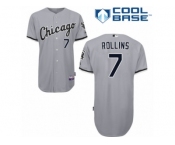 Men's Majestic Chicago White Sox #7 Jimmy Rollins Replica Grey Road Cool Base MLB Jersey