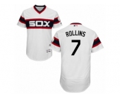 Men's Majestic Chicago White Sox #7 Jimmy Rollins White Flexbase Authentic Collection MLB Jersey