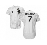Men's Majestic Chicago White Sox #7 Tim Anderson White Black Flexbase Authentic Collection MLB Jersey