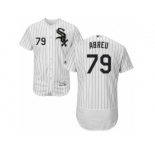 Men's Majestic Chicago White Sox #79 Jose Abreu White Black Flexbase Authentic Collection MLB Jersey