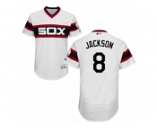 Men's Majestic Chicago White Sox #8 Bo Jackson White Flexbase Authentic Collection MLB Jersey