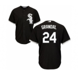 Men's White Sox #24 Yasmani Grandal Black New Cool Base Stitched Baseball Jersey