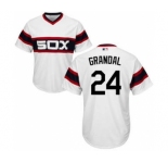 Men's White Sox #24 Yasmani Grandal White New Cool Base Alternate Home Stitched Baseball Jersey