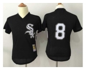 Mitchell And Ness 1993 Chicago White Sox #8 Bo Jackson Black Throwback Stitched MLB Jersey