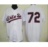 mlb chicago white sox #72 fisk m&n white[white sox]