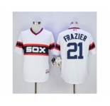 mlb jerseys chicago white sox #21 frazier white[m&n]