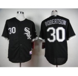 mlb jerseys chicago white sox #30 robertson black[robertson]