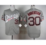 mlb jerseys chicago white sox #30 robertson grey[2015 new][robertson]