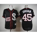 mlb jerseys chicago white sox #45 jordan black[20105 new]