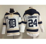 MLB detroit tigers #24 cabrera white jerseys[pullover hooded sweatshirt]