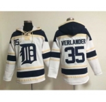 MLB detroit tigers #35 verlander white jerseys[pullover hooded sweatshirt]
