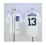 Men Detroit Tigers #13 Lance Parrish Majestic White Flexbase Authentic Collection Player Jersey