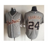 Men Detroit Tigers #24 Miguel Cabrera Gray 2016 Official Cool Base Jersey