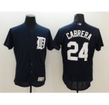 Men Detroit Tigers #24 Miguel Cabrera Majestic Navy Blue Flexbase Authentic Collection Player Jersey