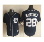 Men Detroit Tigers #28 J. D. Martinez Navy Blue 2016 Official Cool Base Jersey