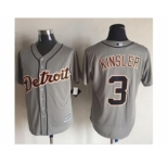 Men Detroit Tigers #3 Ian Kinsler Gray 2016 Official Cool Base Jersey