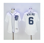 Men Detroit Tigers #6 Al Kaline Majestic White Flexbase Authentic Collection Player Jersey