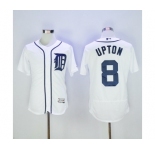 Men Detroit Tigers #8 Justin Upton Majestic White Flexbase Authentic Collection Player Jersey