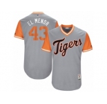 Men's 2017 Little League World Series Tigers #43 Bruce Rondon El Menor Gray Jersey
